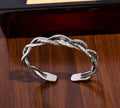 European and American vintage three-strand twisted bracelet - simple and luxurious style couple bracelet