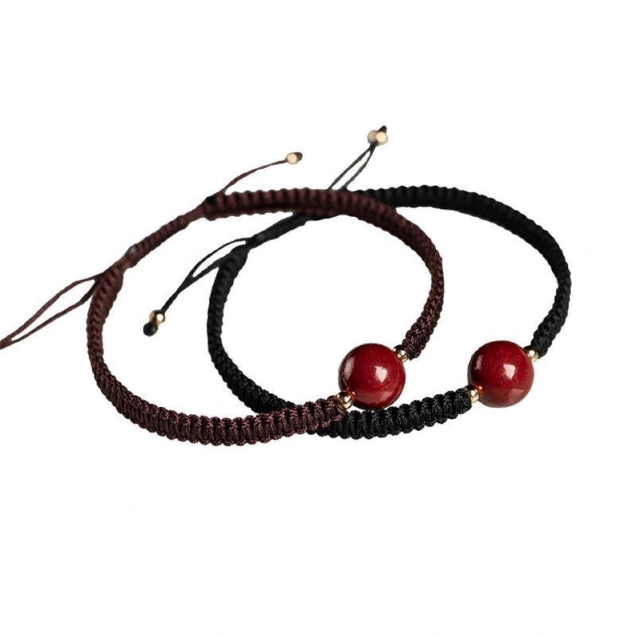 10mm Purple Sand Rope Knitting Natural Stone Bracelet ST219