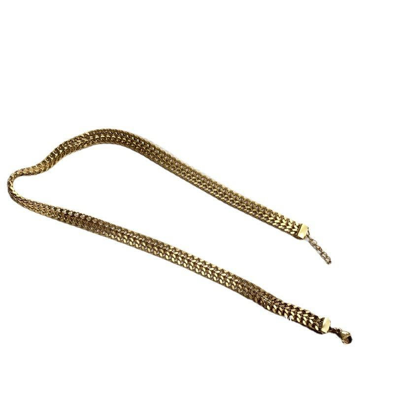 Wen Jian Kevlar Cuban Chain Natural Stone Bracelet Ins Style Niche Design European American Simple Personality Hand